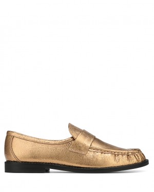 Naked Wolfe Goldie Foil Sheep Loafers Ženski Zlate Slovenija | J0T-8637