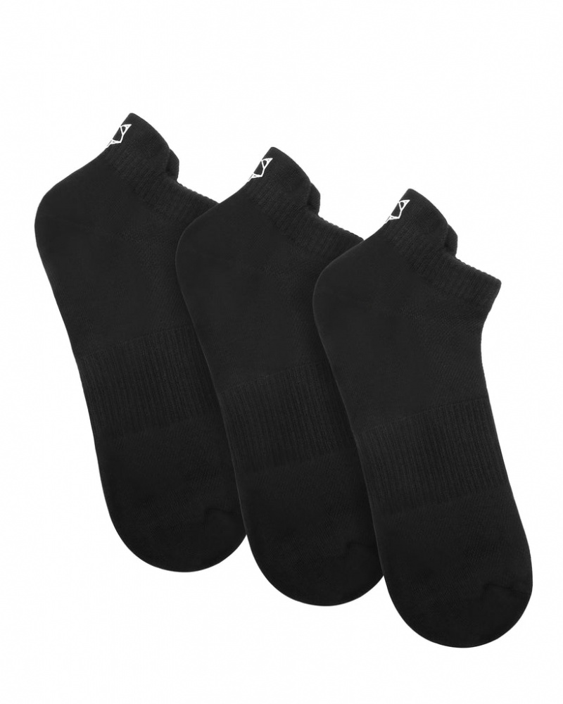 Naked Wolfe 3 Pack Mens Egyptian Cotton Ankle Socks Nogavice Moški Črne Slovenija | M6B-0692