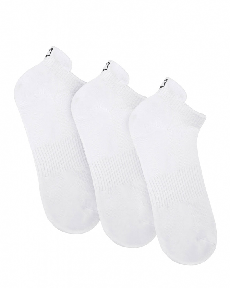 Naked Wolfe 3 Pack Mens Egyptian Cotton Ankle Socks Nogavice Moški Bele Slovenija | H4D-5624