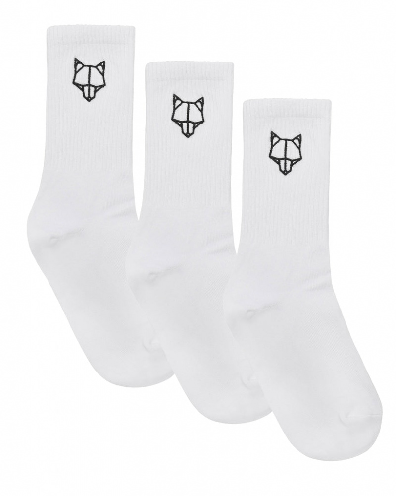 Naked Wolfe 3 Pack Womens Egyptian Cotton Socks Nogavice Ženski Bele Slovenija | K0K-7088