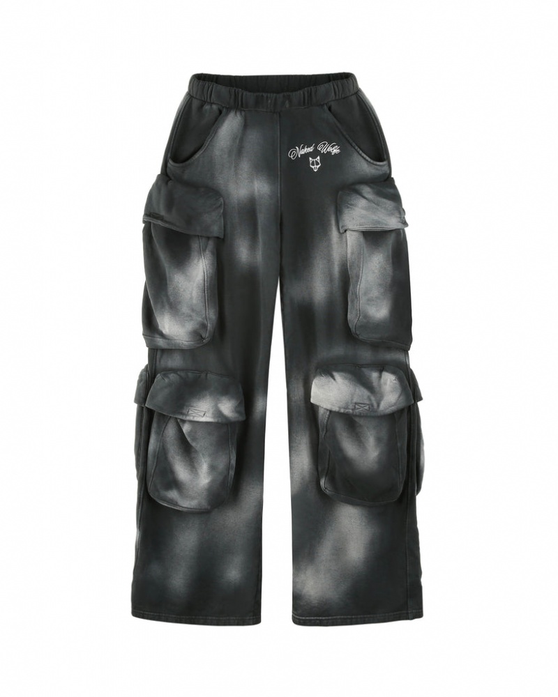 Naked Wolfe Cargo Sweatpants Hlače Moški Črne Slovenija | F8I-6875