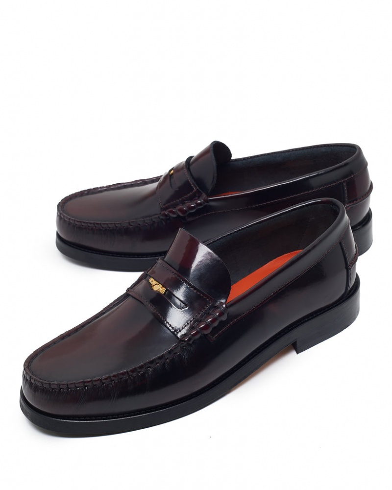 Naked Wolfe Riviera Box Loafers Moški Bordo Slovenija | K4P-0230