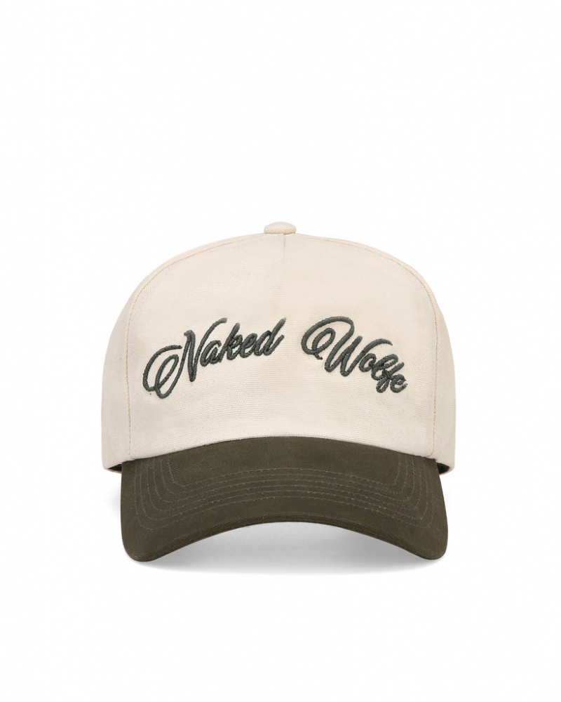 Naked Wolfe Signature Unconstructed Cap Klobuki Moški Bež Slovenija | A3T-7648