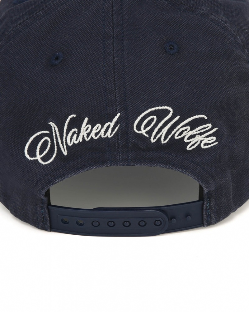 Naked Wolfe Signature Unconstructed Cap Klobuki Moški Temno Modre Slovenija | N6T-1761