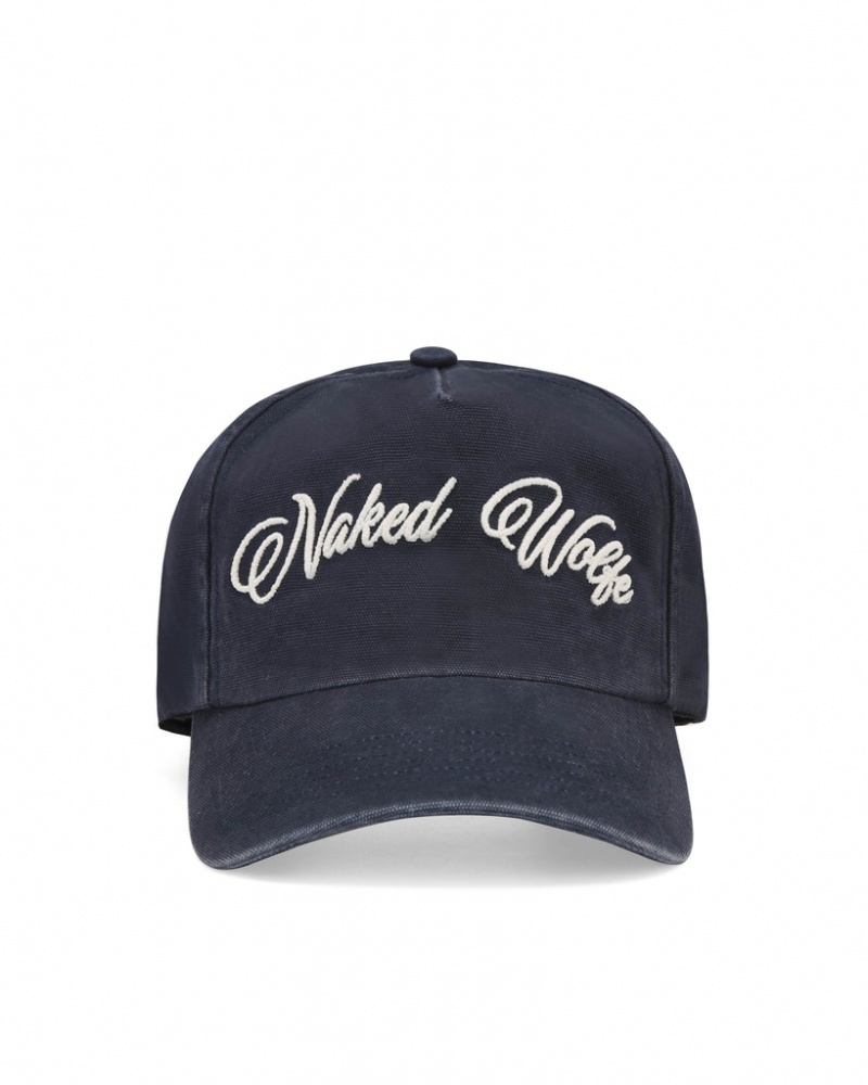 Naked Wolfe Signature Unconstructed Cap Klobuki Moški Temno Modre Slovenija | N6T-1761