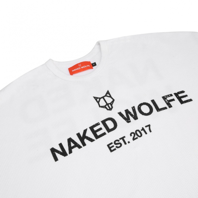 Naked Wolfe Thermal Majice Moški Bele Slovenija | E4R-4290