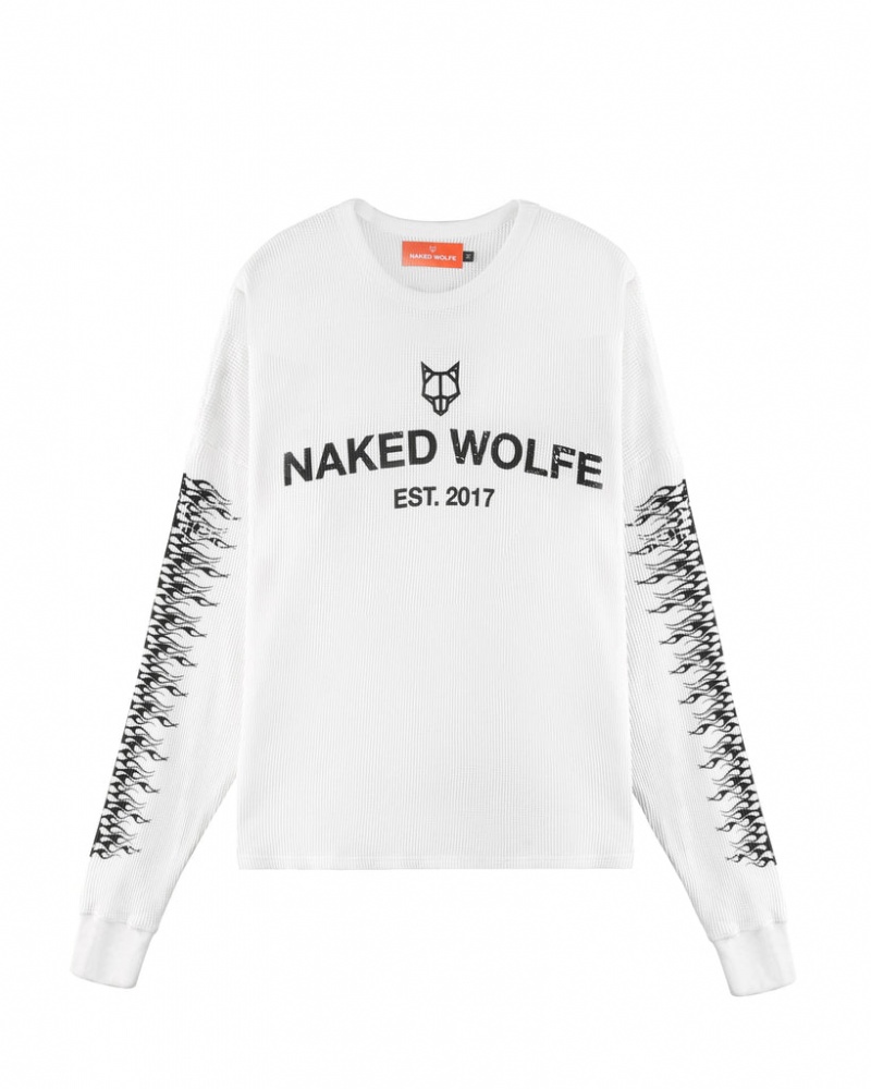 Naked Wolfe Thermal Majice Moški Bele Slovenija | E4R-4290