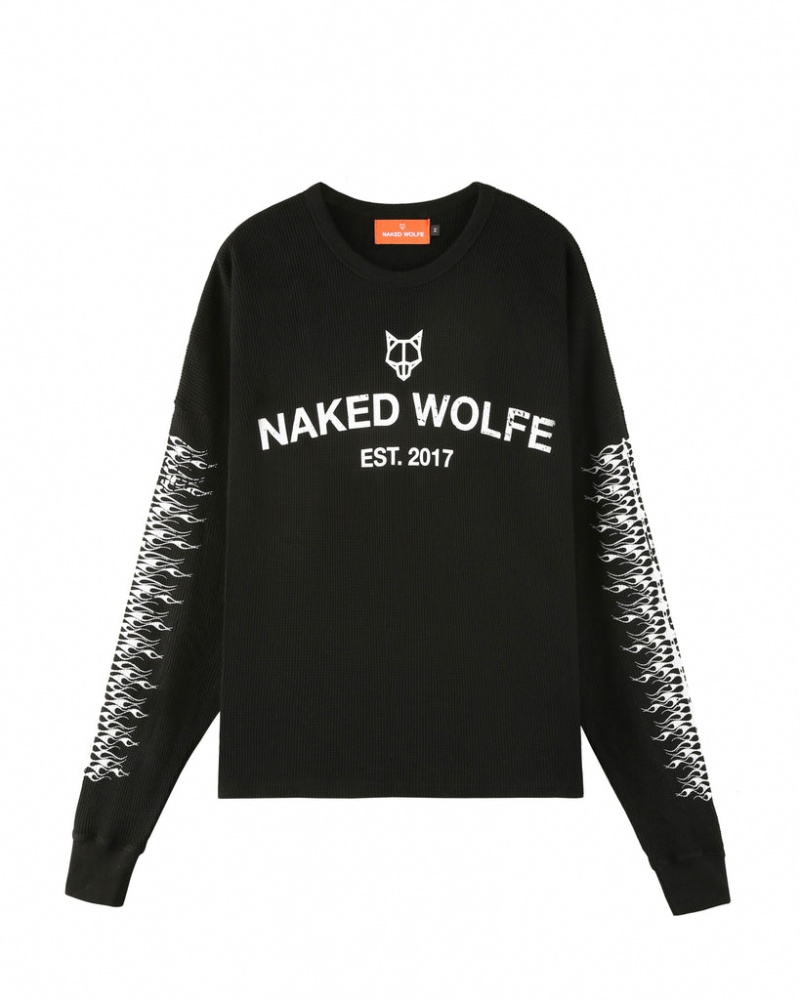 Naked Wolfe Thermal Majice Moški Črne Slovenija | A6G-4901