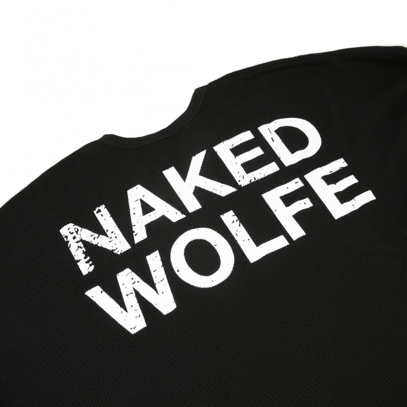 Naked Wolfe Thermal Puloverji Moški Črne Slovenija | P1R-0758